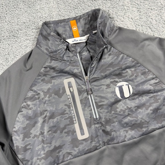 Peter Millar Camo Hyperlight Weld Hybrid Half Zip Performance Pullover Golf - L